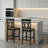 Savannah Solid Wood Counter Height Barstools In Black Finish, Set of 2-753937823