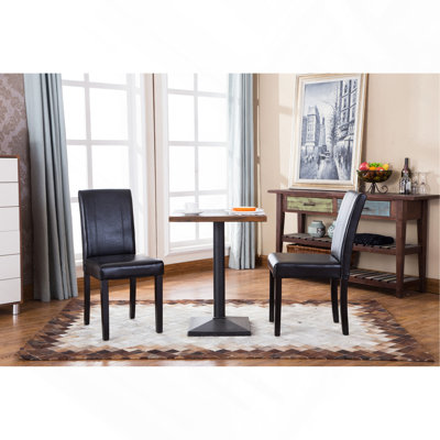 Chaise Parson rembourrée en similicuir de style urbain Urban, ensemble de 2