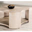 Table basse 1Pc de style moderne avec structure ouverte en bois d'hévéa
