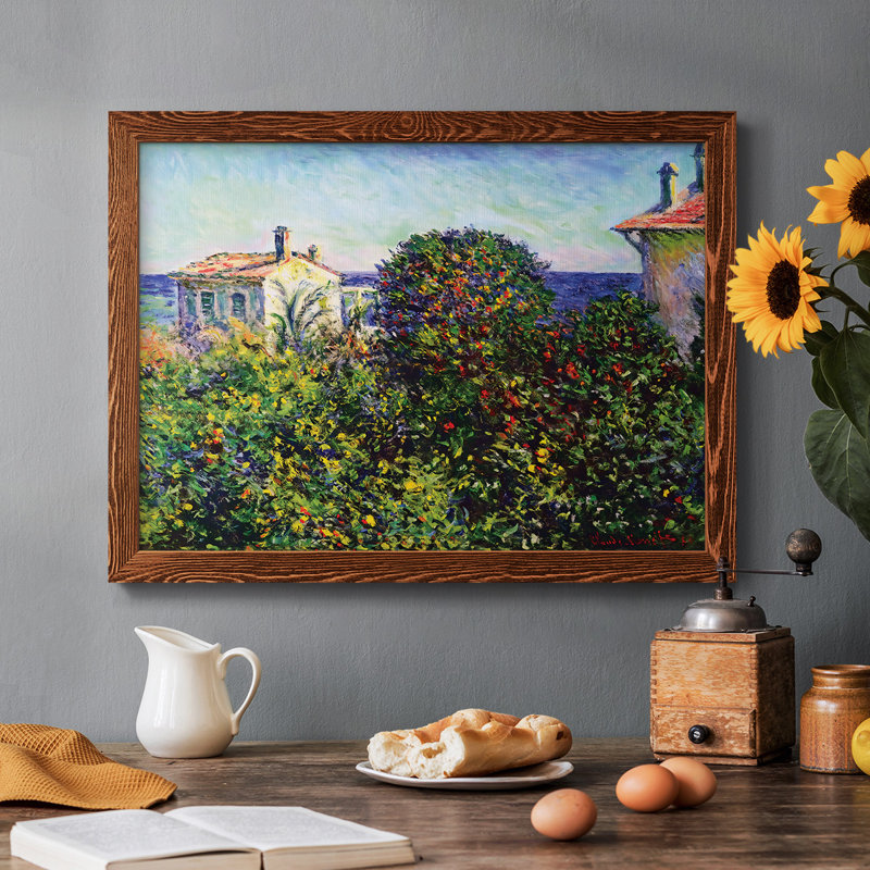 "Bordviera, The House Of Gardener, 1884", reproduction d'art encadrée sur toile par Claude Monet, Érable