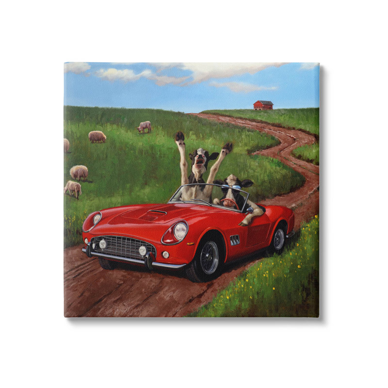 Art sur toile, "Road trip", H 24 po x l 24 po x P 1,5 po