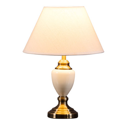 Brashears 43Cm Bedside Cream Antique Table Lamp