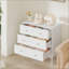 Commode 3 tiroirs - Rangement compact en panneau de fibres à densité moyenne