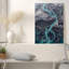 Art mural sur toile, "Vue aérienne de la rivière turquoise"-2120696446