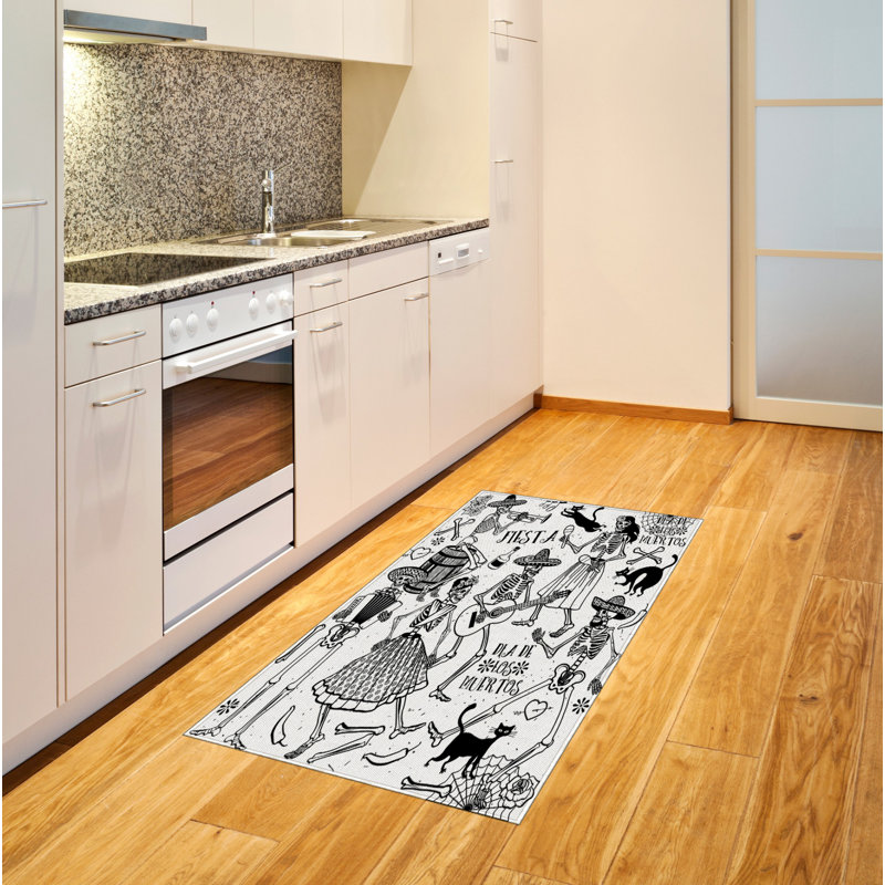 Halloween High Density Long Fiber Poly Threads Decorative Area Rug Carpet, Rectangle 2'7" x 5'