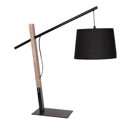 Lampe de table arquée noire 26 po Horst
