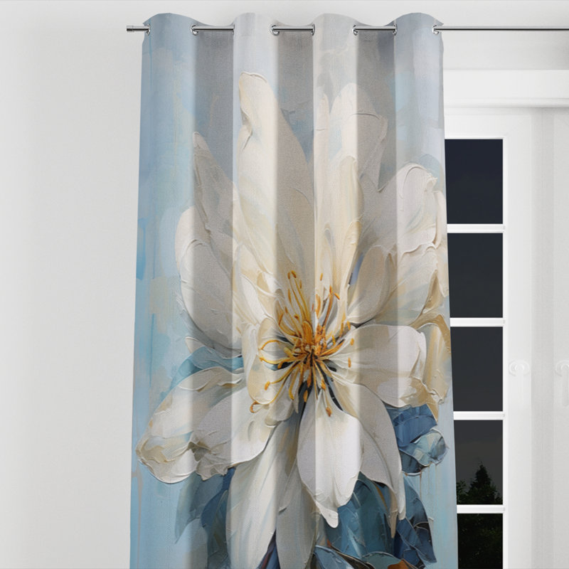 Anagh - Traditional Grommet Curtain - Velvet Room Darkening - 1 panel, 52" W x 120" L, Silver Grommets