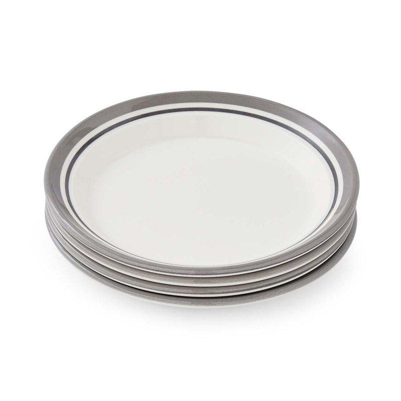 Portmeirion, Potters Stripe - Side Plates, Grey