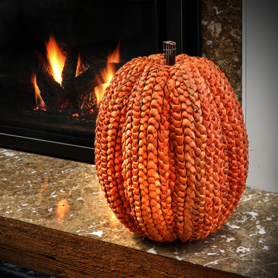 Display Basket Weave Pumpkin