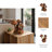 Sculpture Wood Mushroom-Inspired Design 13" Brown for Home Office Bedroom Living Room Decor.