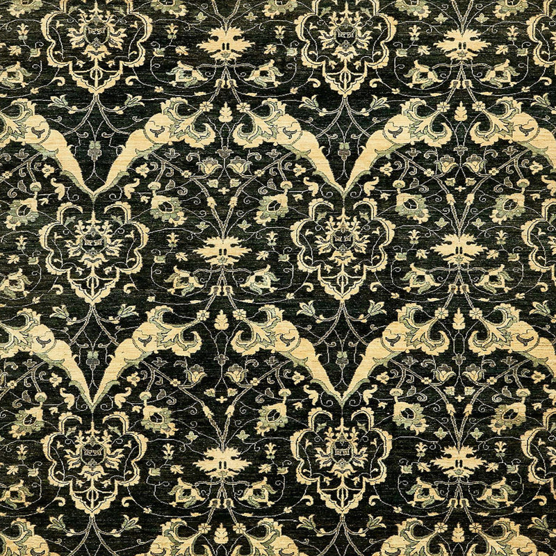 Tapis décoratif multicolore à motif abstrait, Carré 6 pi