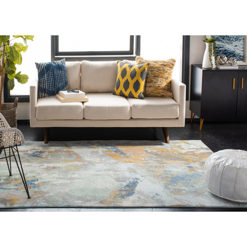 Kenna Performance Abstract Rug, Rectangle 5'1" x 7'6"
