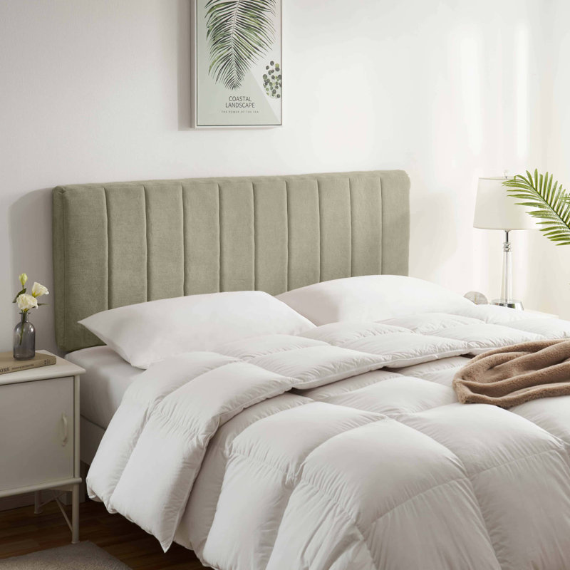 Olive Green Full Upholstered Tufted Wall Mounted Headboard