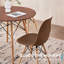 Ensemble de table de salle à manger 5 pièces pour 4, table de cuisine 35,5 po avec pieds, pieds en bois massif, sièges en plastique, brun-1154458849-1154458698-1142735980