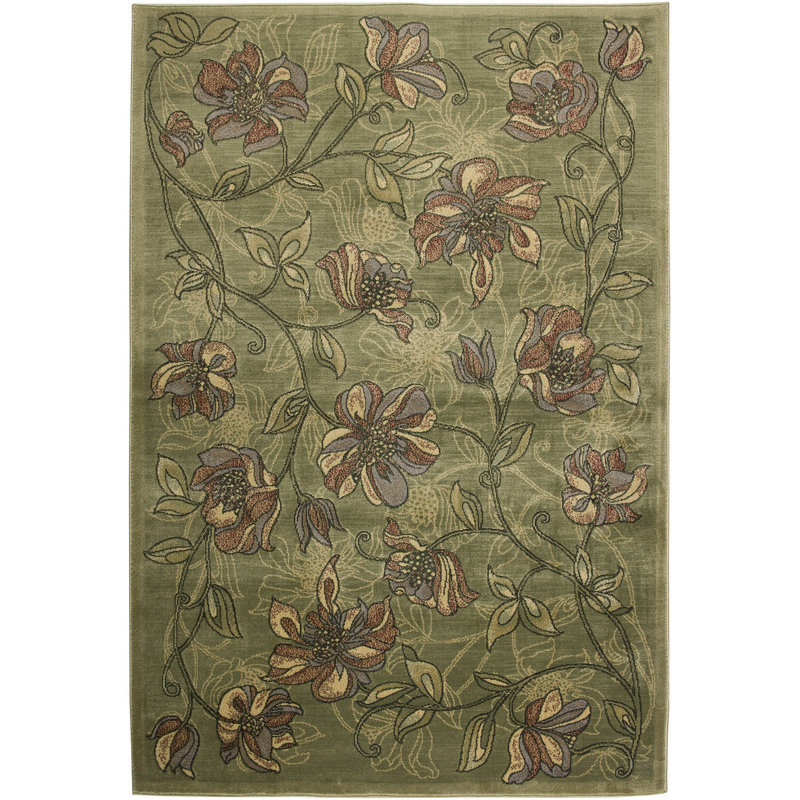 Floral Indoor Rug, 1'8" x 2'6"