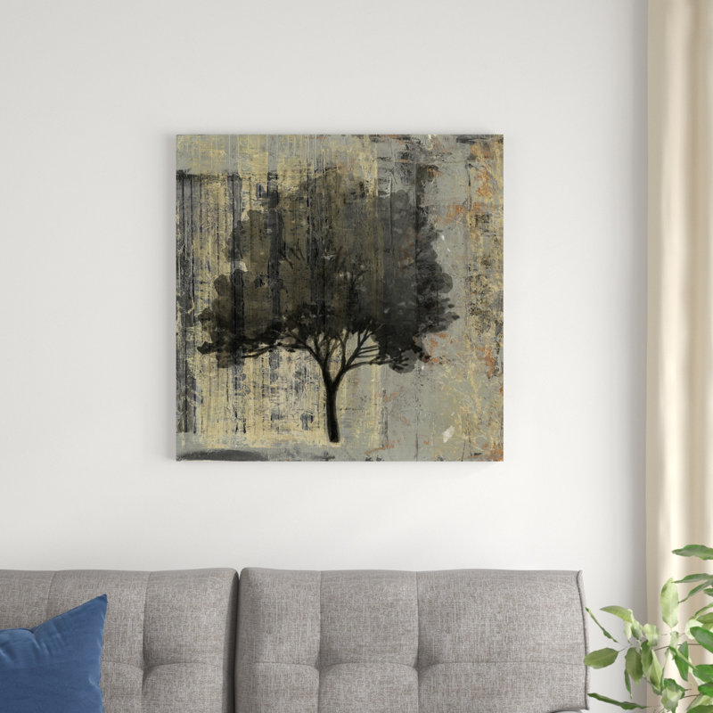 " Composition With Tree II " by Stellar Design Studio Painting Print, 30" H x 30" W
