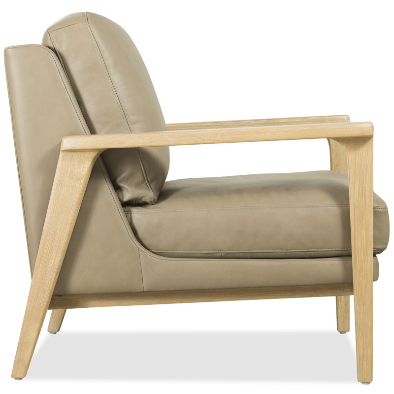 Ashland Armchair, Light Wood, Beige