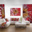 Fleur rouge foncé, impression sur toile tendue-18272056