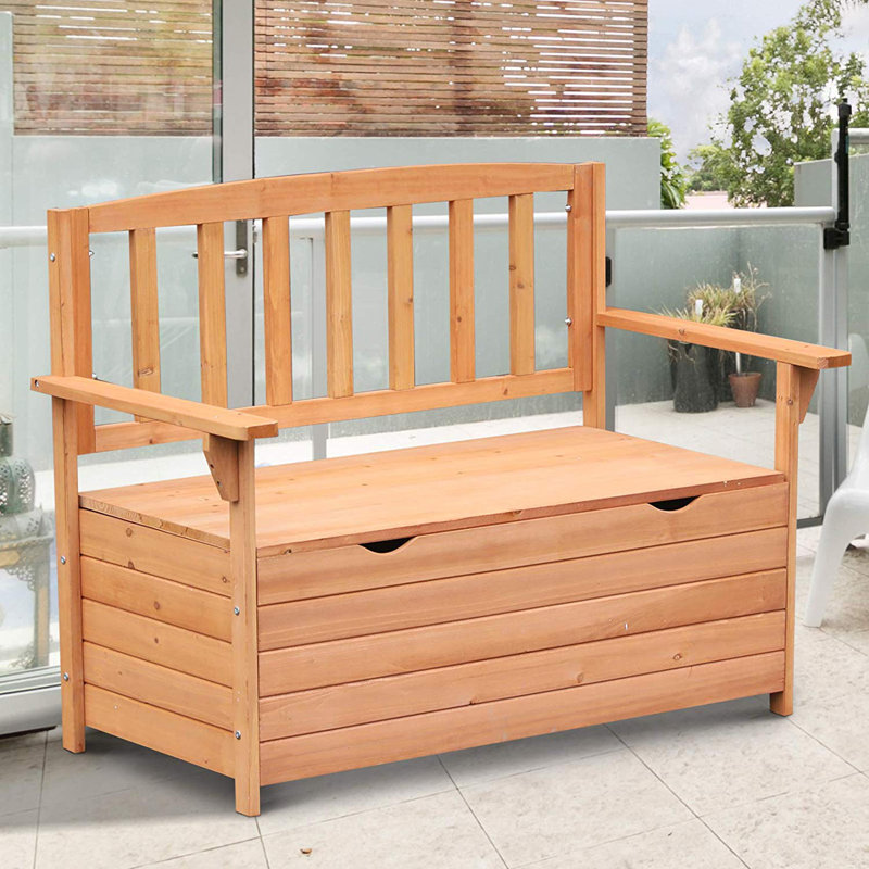 Melbourne Outdoor 2 Seater Garden Bench Backrest 112 x 84 x 58 cm Natural