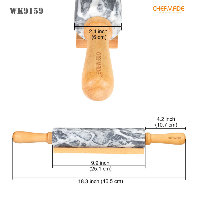 CHEFMADE 18 Inch Marble Rolling Pin
