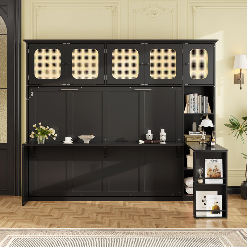 Lits peu encombrants avec rangement, panneau de fibres à densité moyenne moderne en bois pour bureau personnel