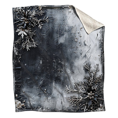 Snowflakes Fleece Throw Blanket - Decor Throws for Sofas or Beds