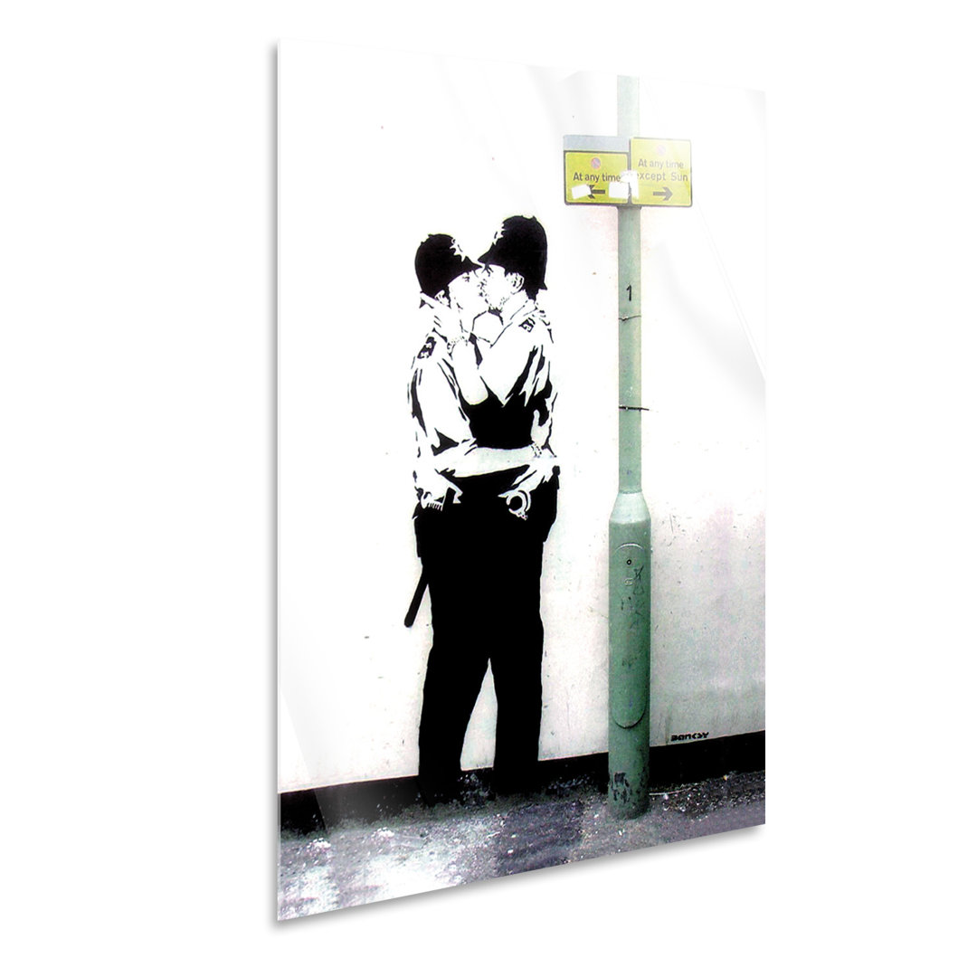 Grafikdruck Cops Kissing von Banksy