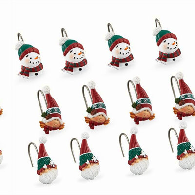 GnomePetal Shower Curtain Hooks - Whimsical Bath Accessory