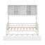 Lit de jour en bois orné d'osier, comprenant une section de rangement supérieure et un lit gigogne-277210428-277210431