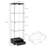 Modern Glass Display Cabinet with Drawer , Quick-assembly Antique Cabinet with LED lights, Tempered Glass Bookshelf,  1-Door Storage Case with 4 Shelves  for Living Room and Bedroom-1867737879