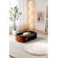 Lit pour chien surélevé de style scandinave avec pattes en bois massif et dossier en bois courbé noyer, velours-122266674-122266682