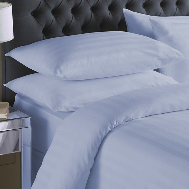 Premium Microfiber Striped Sheet Set, Full, White