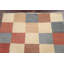 Tapis unique brun / beige noué à la main 4 pi x 6 pi 3 po New Age