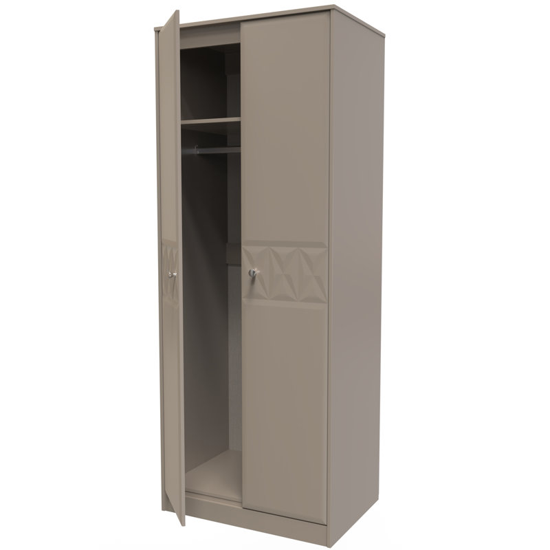 Carnlea Manufactured Wood Wardrobe, Mushroom Matt