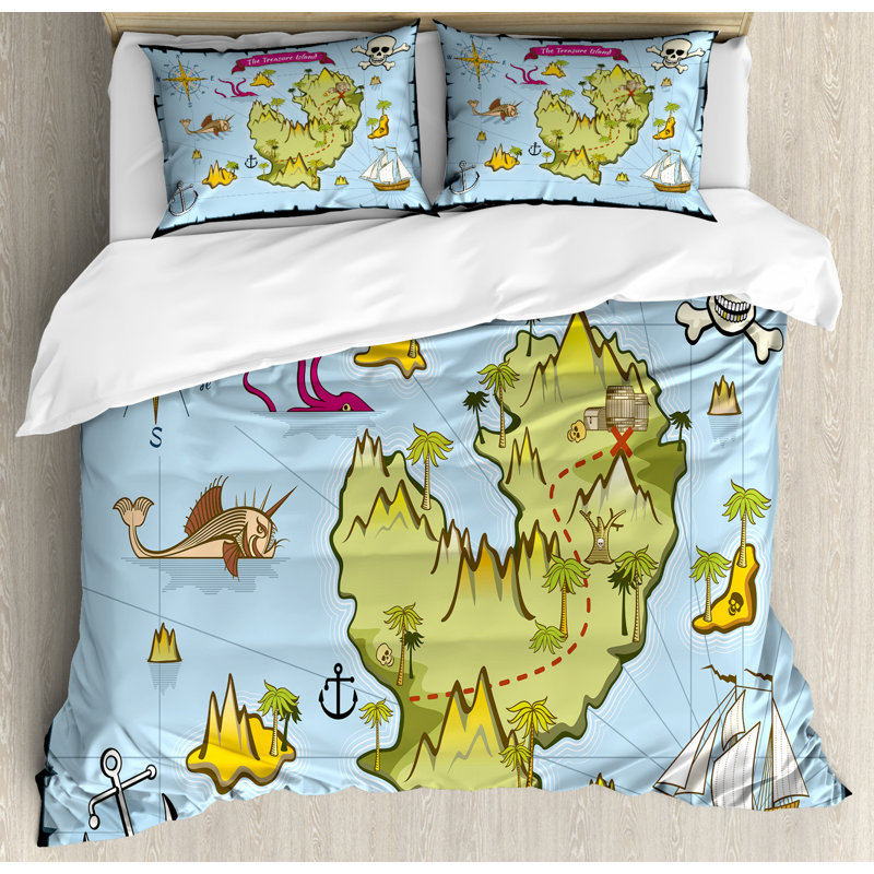 Quilt Set, Queen Duvet Cover + 2 Standard Shams
