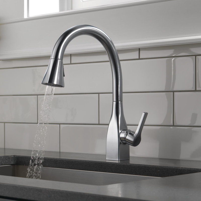 Robinet de cuisine à poignée simple avec accessoires Mateo ™, Acier arctique