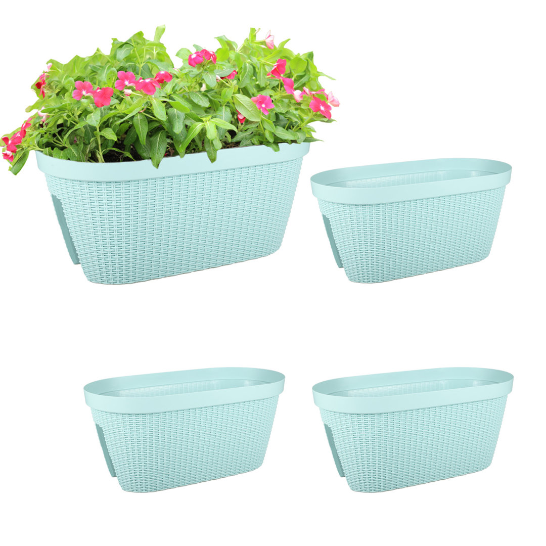 Plastic Railing Planter Set (Set of 4) Ebern Designs 