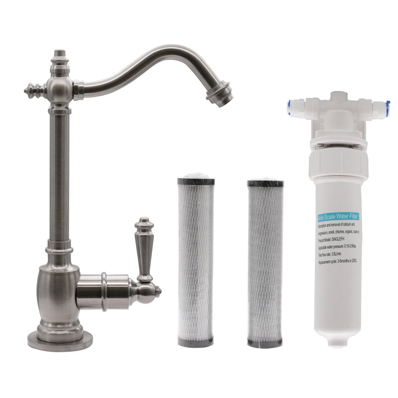 Westbrass Kitchen Faucet with Soap Dispenser, Stainless Steel