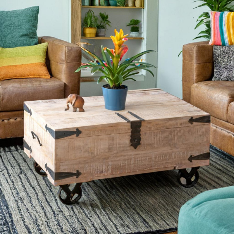 Biswas Solid Wood Coffee Table with Storage
