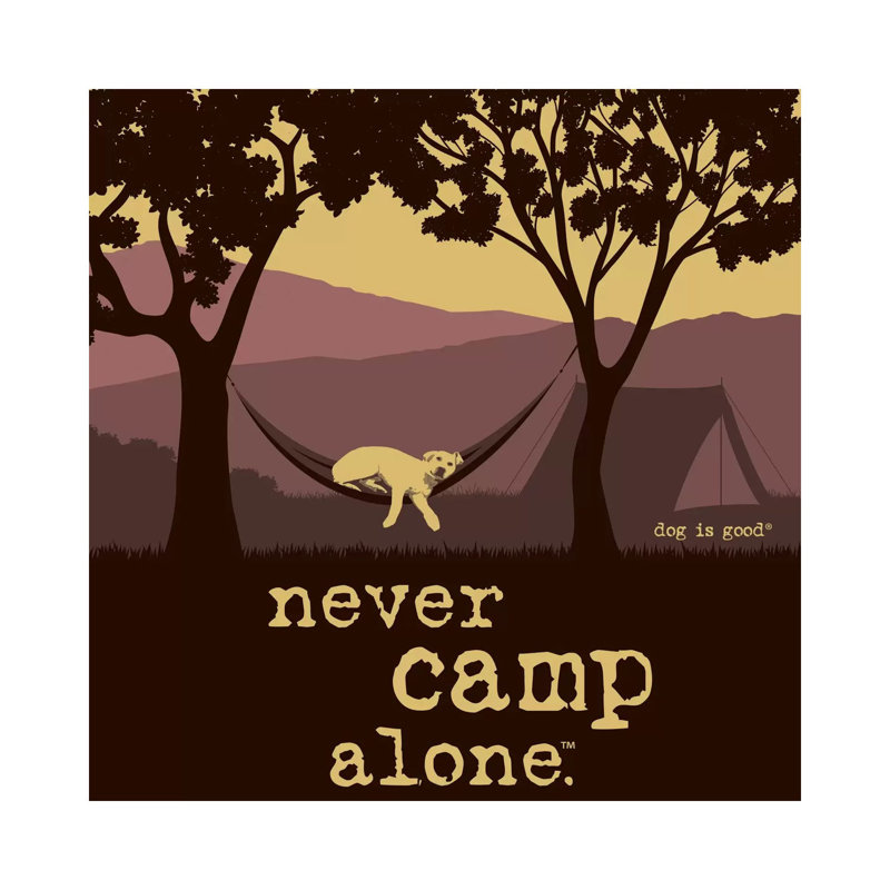 Never Camp Alone II by Dog is Good and Cat is Good - Wrapped Canvas Art Prints, 45.72cm H x 45.72cm W