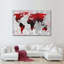 «Crimson World Map», reproduction sur toile-92518207