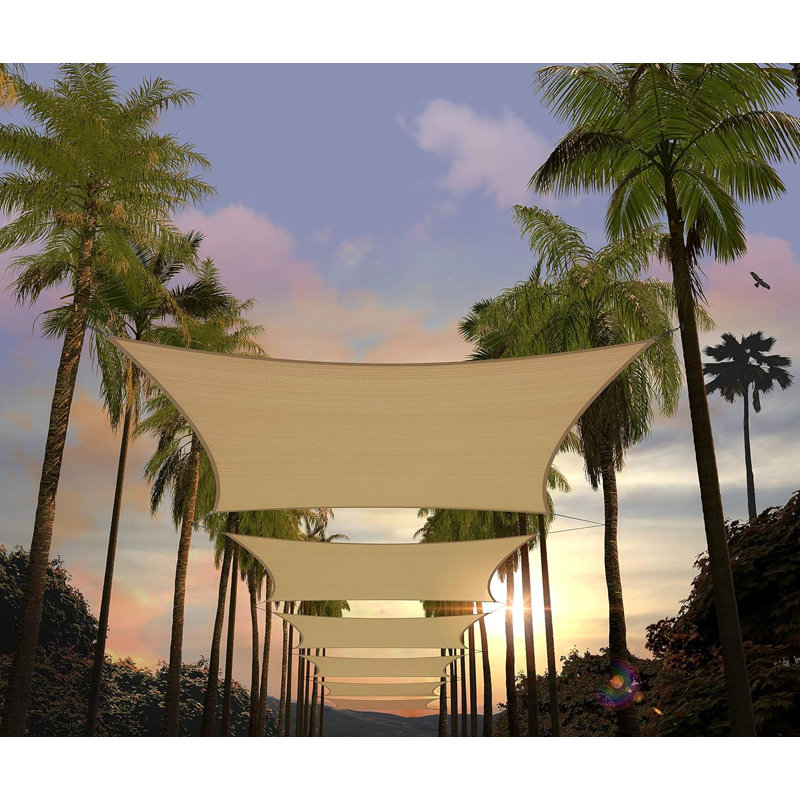 Voile d'ombrage carré Amgo, 19 pi x 19 pi, Tanné