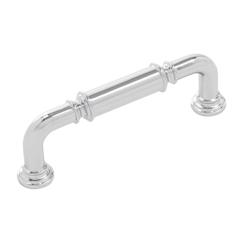 Berkshire Collection Handle Pull - Cabinet Pull - Farmhouse Hardware for Drawers & Cabinets, Chrome, 3 3/4"