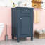 Meuble-lavabo compact avec lavabo en céramique, porte à fermeture en douceur et tablette réglable-1626423404