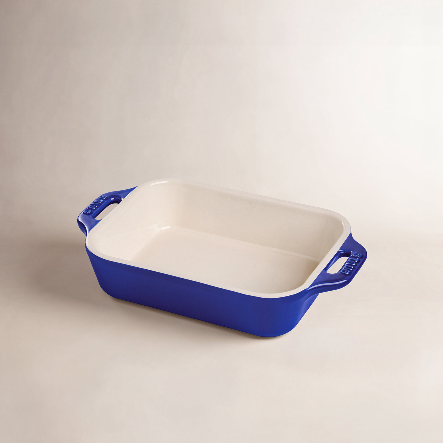 Staub Ceramics Rectangular Oven Dish, Dark Blue