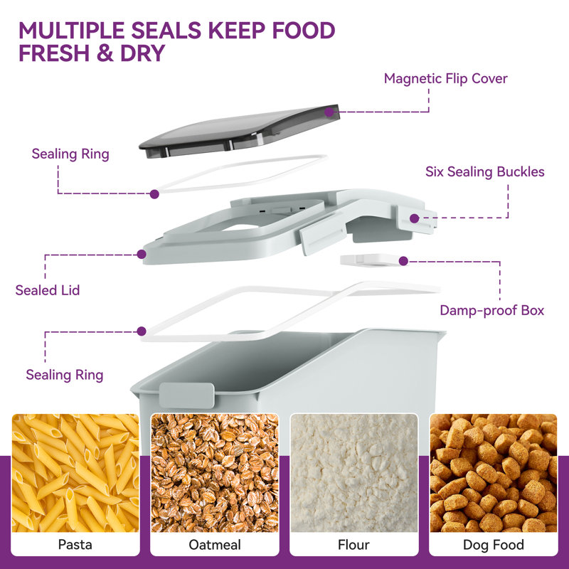 Contenant alimentaire rectangulaire en plastique 11,4 gallons Balconera