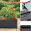 Boîte pour jardin d'extérieur galvanisée 4 pi x 3 pi x 1 pi pour légumes, fleurs et herbes