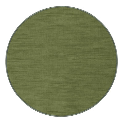 Machine Washable Solid Green Area Rug