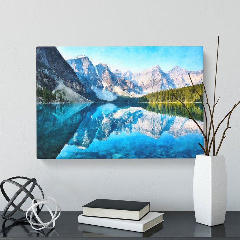 Morraine Lake In Banff Canada - Wrapped Canvas, 40cm H x 60cm W x 3cm D