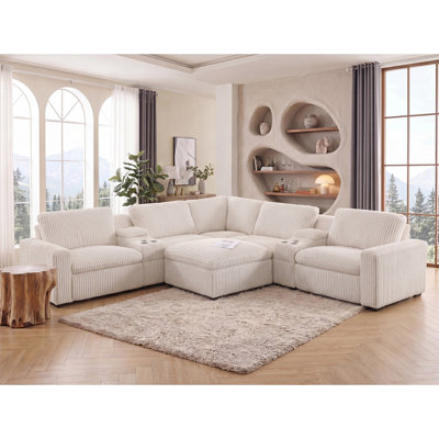 Canapé modulaire en tissu d'ameublement inclinable Annistyn